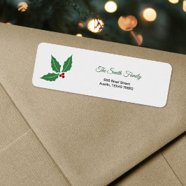 Etiqueta de Endereço de Retorno de Natal