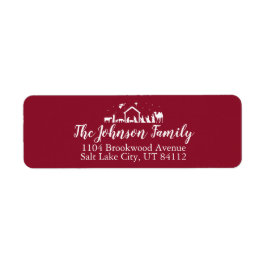 Etiqueta de Endereço de Retorno de Natal