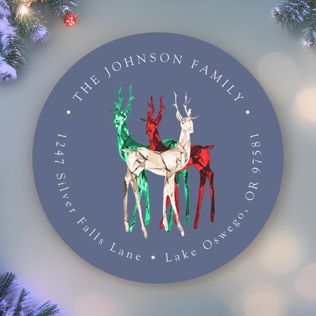 Etiqueta de Endereço de Retorno de Natal com Crist (Criador carregado)