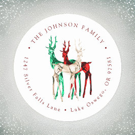 Etiqueta de Endereço de Retorno de Natal com Crist