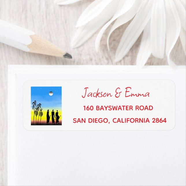 Etiqueta de Endereço de Retorno de Natal Perfeito (Insitu)