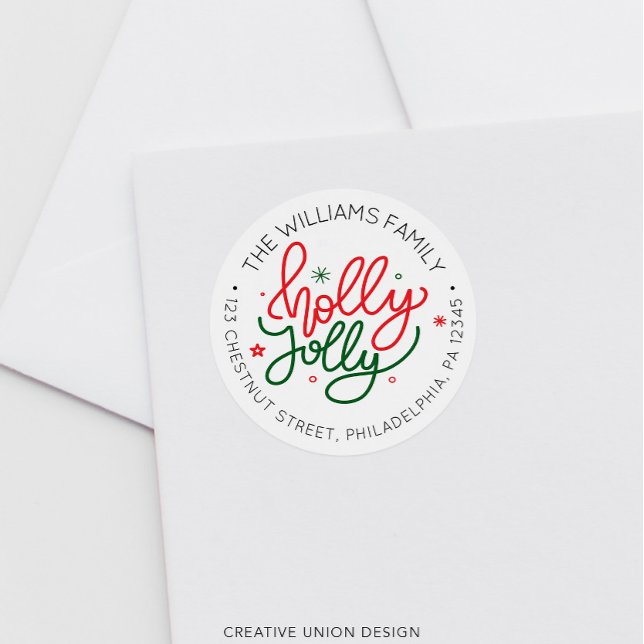 Etiqueta de Endereço de Retorno de Natal Personali (Criador carregado)