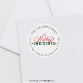 Etiqueta de Endereço de Retorno de Natal Personali