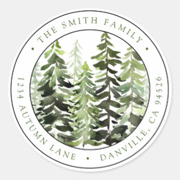 Etiqueta de Endereço de Retorno de Natal Redondo P