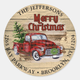 Etiqueta de Endereço de Retorno de Natal Russo