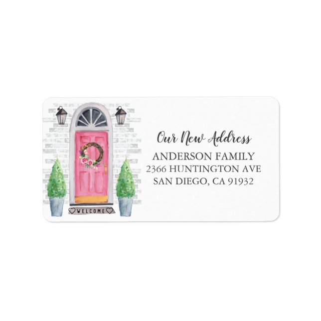 Etiqueta de Endereço de Retorno de Porta Frente (Frente)