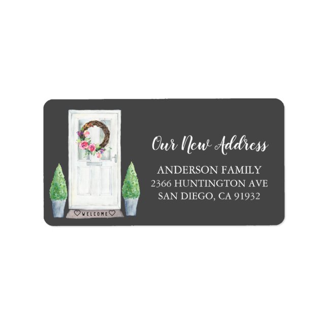 Etiqueta de Endereço de Retorno de Porta Frente (Frente)