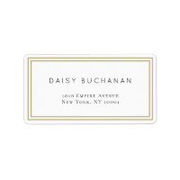 Etiqueta de Endereço de Retorno de Quadro Dourado