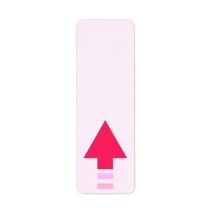 Etiqueta de Endereço de Retorno de Seta Rosa