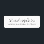 Etiqueta de Endereço de Retorno de Tipografia de S<br><div class="desc">Etiqueta de Endereço de Retorno de Tipografia de Script Elegante. Para mais personalização,  clique no botão "Personalizar" e use nossa ferramenta de design para modificar este modelo.</div>