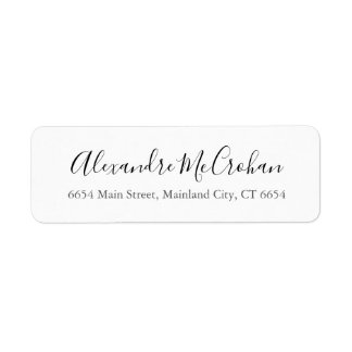 Etiqueta de Endereço de Retorno de Tipografia de S