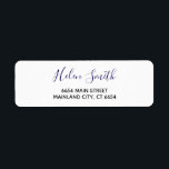 Etiqueta de Endereço de Retorno de Tipografia de S<br><div class="desc">Etiqueta de Endereço de Retorno de Tipografia de Script Elegante. Para mais personalização,  clique no botão "Personalizar" e use nossa ferramenta de design para modificar este modelo.</div>