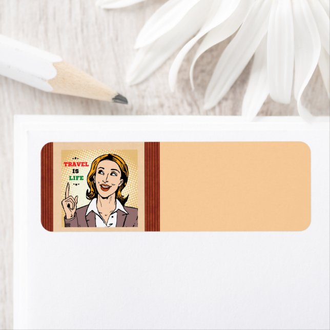 Etiqueta de Endereço de Retorno de Vida do Viagem (Insitu)