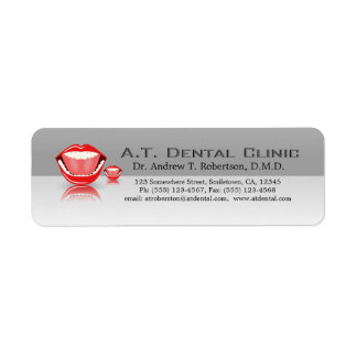 Etiqueta de Endereço de Retorno Dental Profissiona