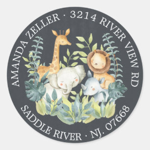 Etiqueta de Endereço de Retorno do Chá de fralda