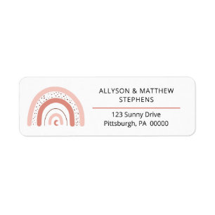 Etiqueta de Endereço de Retorno do Chá de fraldas 