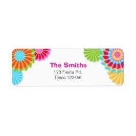 Etiqueta de Endereço de Retorno do Fiesta Mexicano