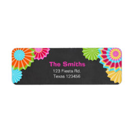 Etiqueta de Endereço de Retorno do Fiesta Mexicano