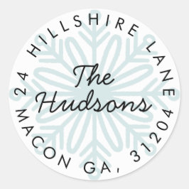 Etiqueta de Endereço de Retorno do Floco de Neve