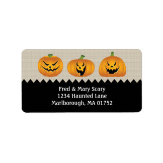 Etiqueta de Endereço de Retorno do Halloween para