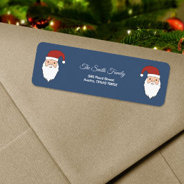 Etiqueta de Endereço de Retorno do Papai Noel Nata