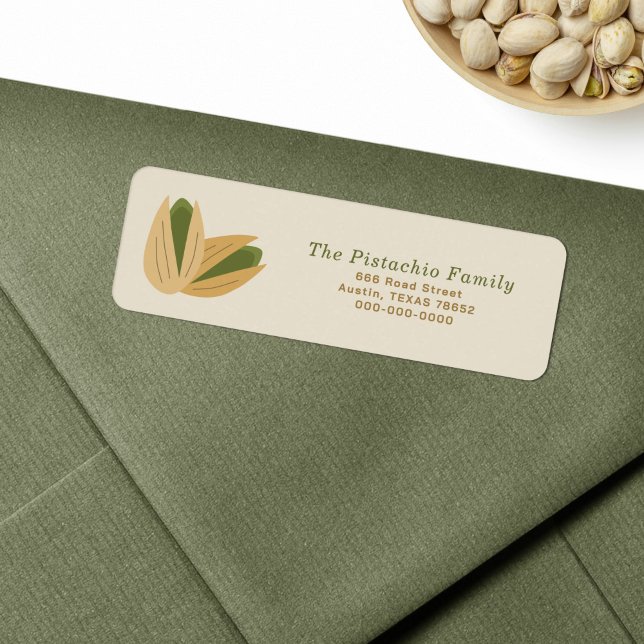Etiqueta de Endereço de Retorno do Pistachio (Pistachio Return Address Label)