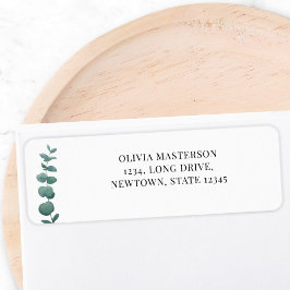Etiqueta de Endereço de Retorno Eucalyptus Elegant