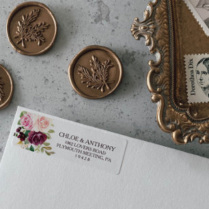 Etiqueta de Endereço de Retorno Geométrico Dourada