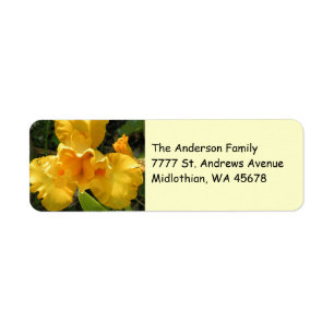 Etiqueta de Endereço de Retorno Iris Amarelo