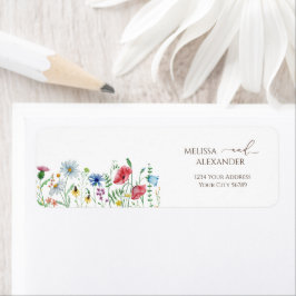 Etiqueta de Endereço de Retorno Jardim Boho Flor S
