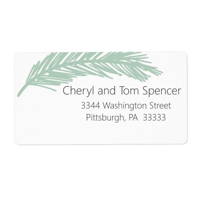 Etiqueta De Endereço De Retorno Mínimo Fácil De Le (Frente)