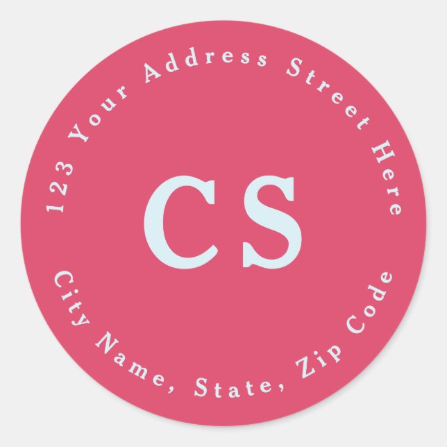 Etiqueta de Endereço de Retorno Modelo Round Brilh (Frente)