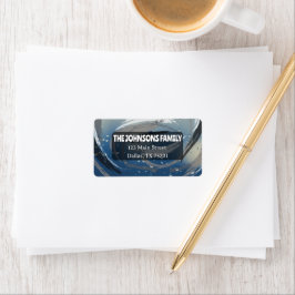 Etiqueta de Endereço de Retorno Preto, Branco e Ci