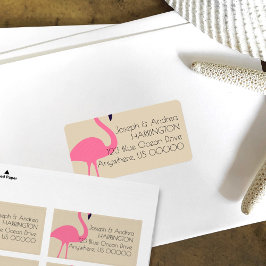 Etiqueta de Endereço de Retorno Quase Flamingo