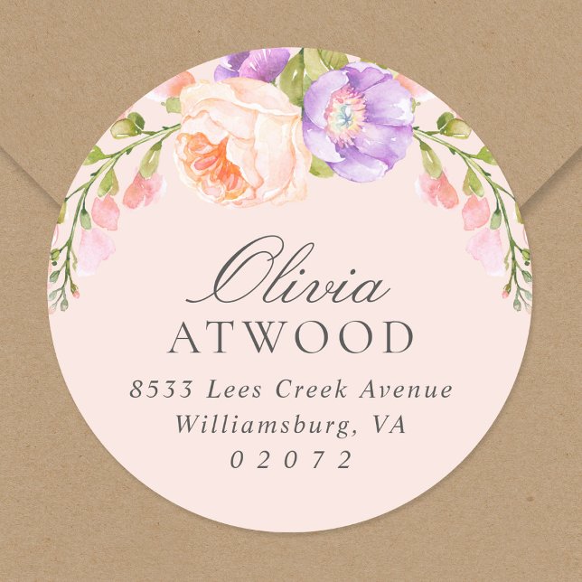 Etiqueta de Endereço de Retorno Redondo Redondo Bl (Criador carregado)