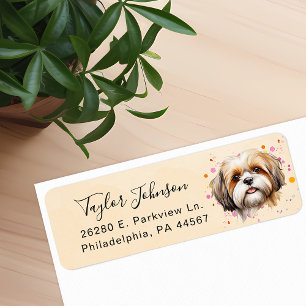 Etiqueta de Endereço de Retorno Shih Tzu