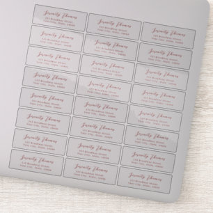 etiqueta de endereço de retorno transparente do sc