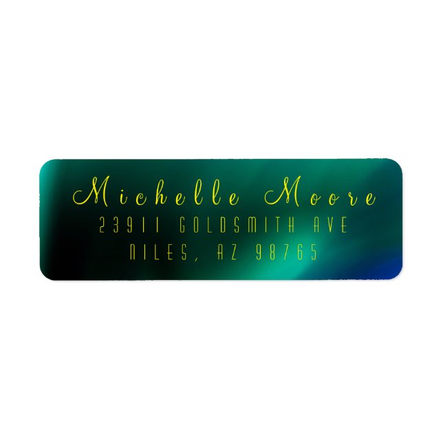 Etiqueta de Endereço de Retorno Verde do Emerald (Frente)