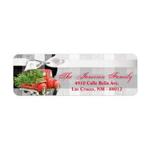 Etiqueta de Endereço de Retorno XMAS com Rótulo de