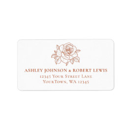 Etiqueta de Endereço de RSVP de Casamento Floral B