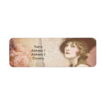 Etiqueta de Endereço de Senhora da Vintage