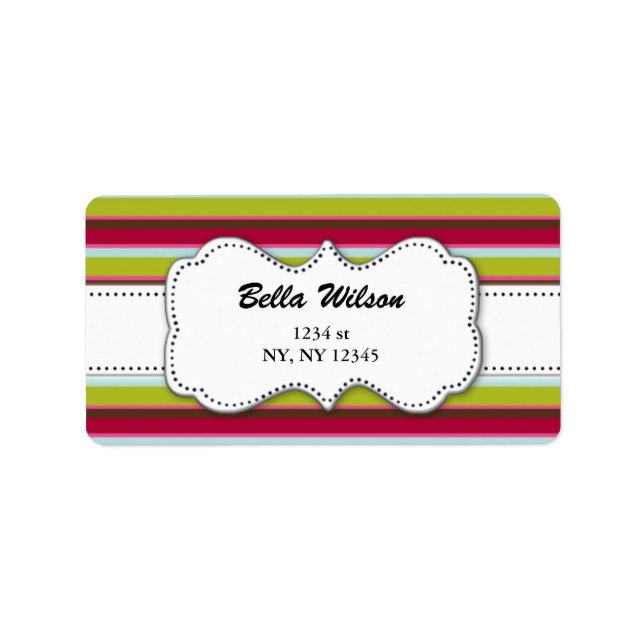 etiqueta de endereço de tendência (Frente)