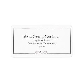 Etiqueta de endereço de troca manuscrita de Eterno