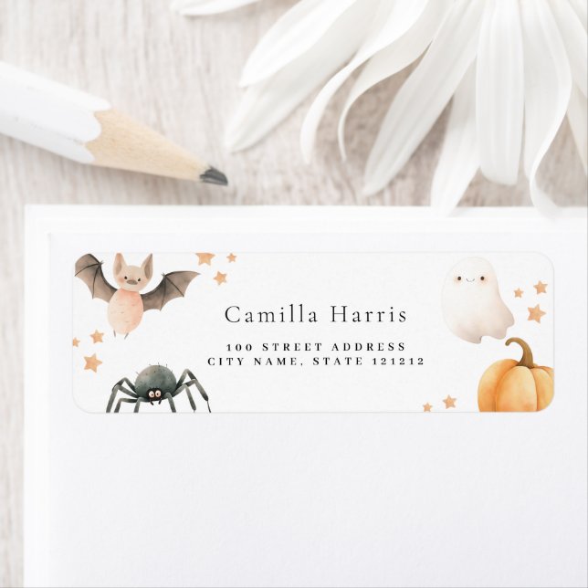 Etiqueta de endereço de volta de aniversário do Ha (Insitu)