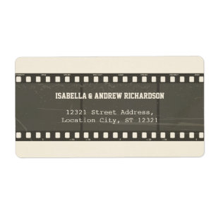 Etiqueta de endereço do amor do filme