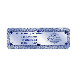 Etiqueta de Endereço do Aniversário de Casamento 4