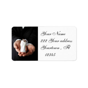 Etiqueta de endereço do casamento