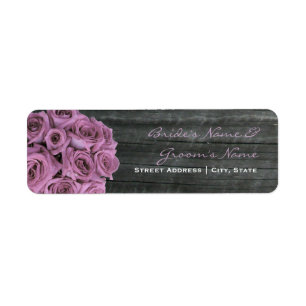 Etiqueta de endereço do casamento - rosas &
