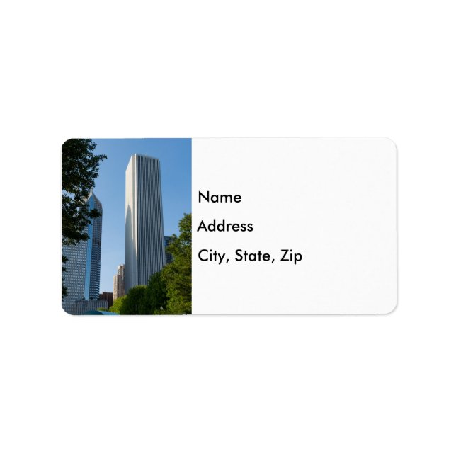 Etiqueta de Endereço do Centro de Chicago (Frente)