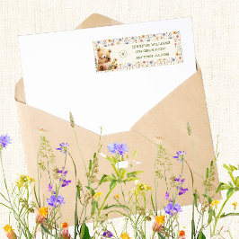 Etiqueta de endereço do envelope do Chá de fraldas